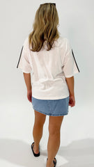 Ena Pelly Racing Swoop Tee Vintage White