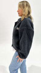 AAE Cosy Club Teddy Jacket Charcoal