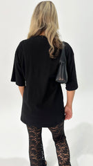Stacy Longline Tee Black