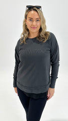 Foxwood Simplified Crew Charcoal