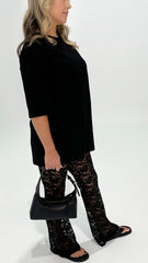 Stacy Longline Tee Black