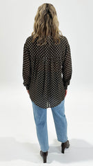 Sass Joy Shirt Polka Dot Brown