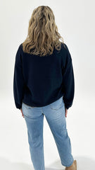 Betty Basics Ascot Stitch Sweater Navy
