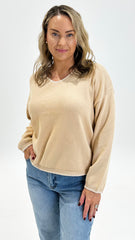Betty Basics Ascot Stitch Sweater Cream