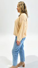 Betty Basics Ascot Stitch Sweater Cream