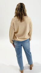 Betty Basics Ascot Stitch Sweater Cream