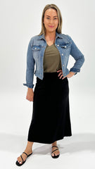 Brave + True Lowdown Skirt Black