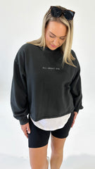 AAE Washed Box Crew Washed Black