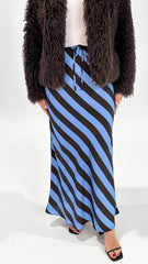 Betty Basics Bec Bias Skirt Choc Blue