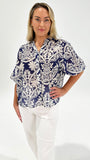 Jessica Blouse Blue Print