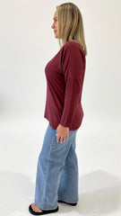 Betty Basics Munich Top Burgandy