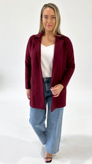 Betty Basics Bristol Coatigan Burgandy
