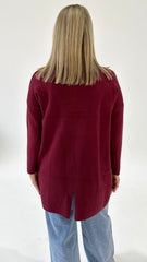 Betty Basics Bristol Coatigan Burgandy