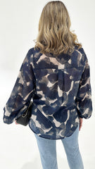 Navy Clouds Blouse