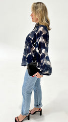 Navy Clouds Blouse
