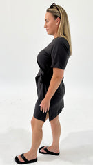 Ceres Life Agnes Tie Mini Dress Phantom