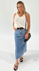 Sass Penn Knit Top Cream