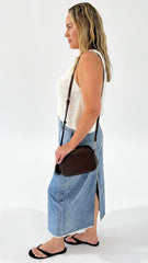 AAE Ray Denim Maxi Skirt Light Blue