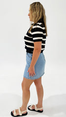 Betty Basics Salford Knit Polo Cream/Black