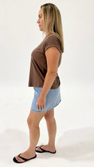 Foxwood Manly Tee Chocolate