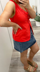 Alice Tailored Vest Red