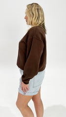 Ena Pelly Mila Oversized Sweater Chocolate