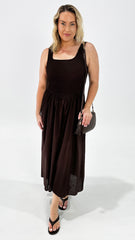 AAE Essential Maxi Dress Brown
