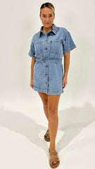 AAE Sunny Denim Dress Light Blue
