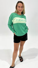 Foxwood Simplified Tonal Crew Green