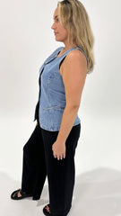 AAE Lena Denim Vest Light Blue