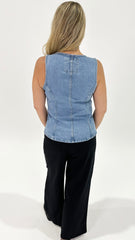 AAE Lena Denim Vest Light Blue