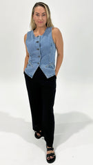 AAE Lena Denim Vest Light Blue