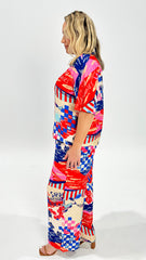 Betty Basics Sable Shirt Mediterranean Print
