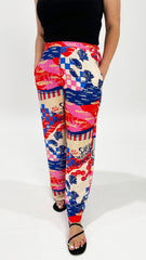 Betty Basics Sable Wide leg Pant  Mediterranean Print