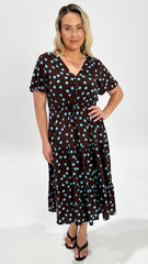 Zinnia Polka Dot Midi Dress