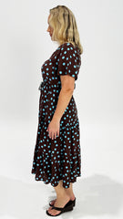 Zinnia Polka Dot Midi Dress