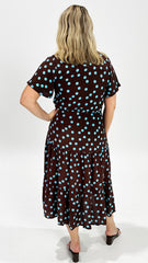 Zinnia Polka Dot Midi Dress