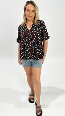 Mya Polka Dot Blouse