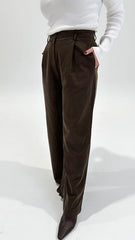Sass Natalie Wide Leg Trouser Choc