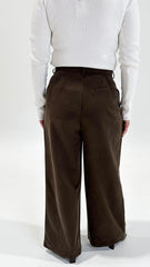 Sass Natalie Wide Leg Trouser Choc