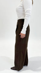 Sass Natalie Wide Leg Trouser Choc