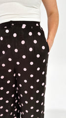 Betty Basics Zander Pant Pink/Choc Polka Dot