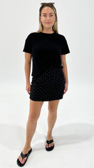 Sass George Spot Mini Skirt