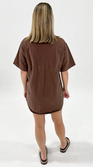 Serena Denim Dress Choc