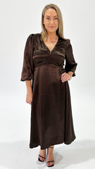 Willa Satin Midi Dress