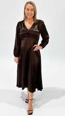 Willa Satin Midi Dress
