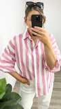 Holiday Cliffside Shirt Pink Stripe