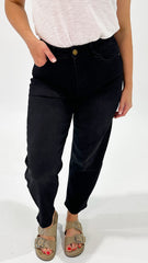 Belinda Stretch Slim Barrel Black