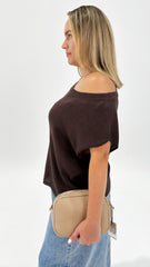 Charlie Knit Top Chocolate