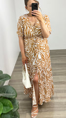 Mimi Dress Zebra Print